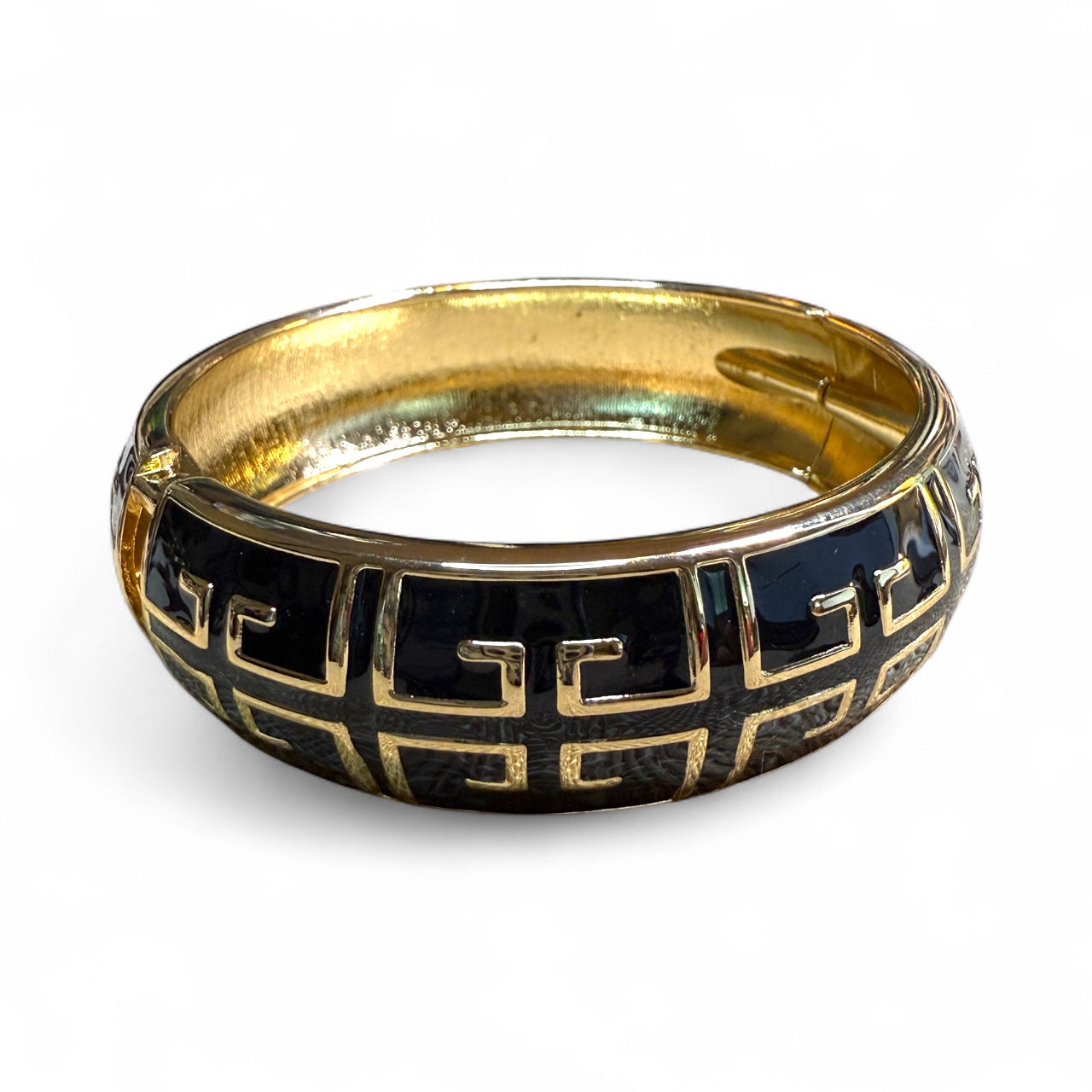 Black and gold clamp bracelet