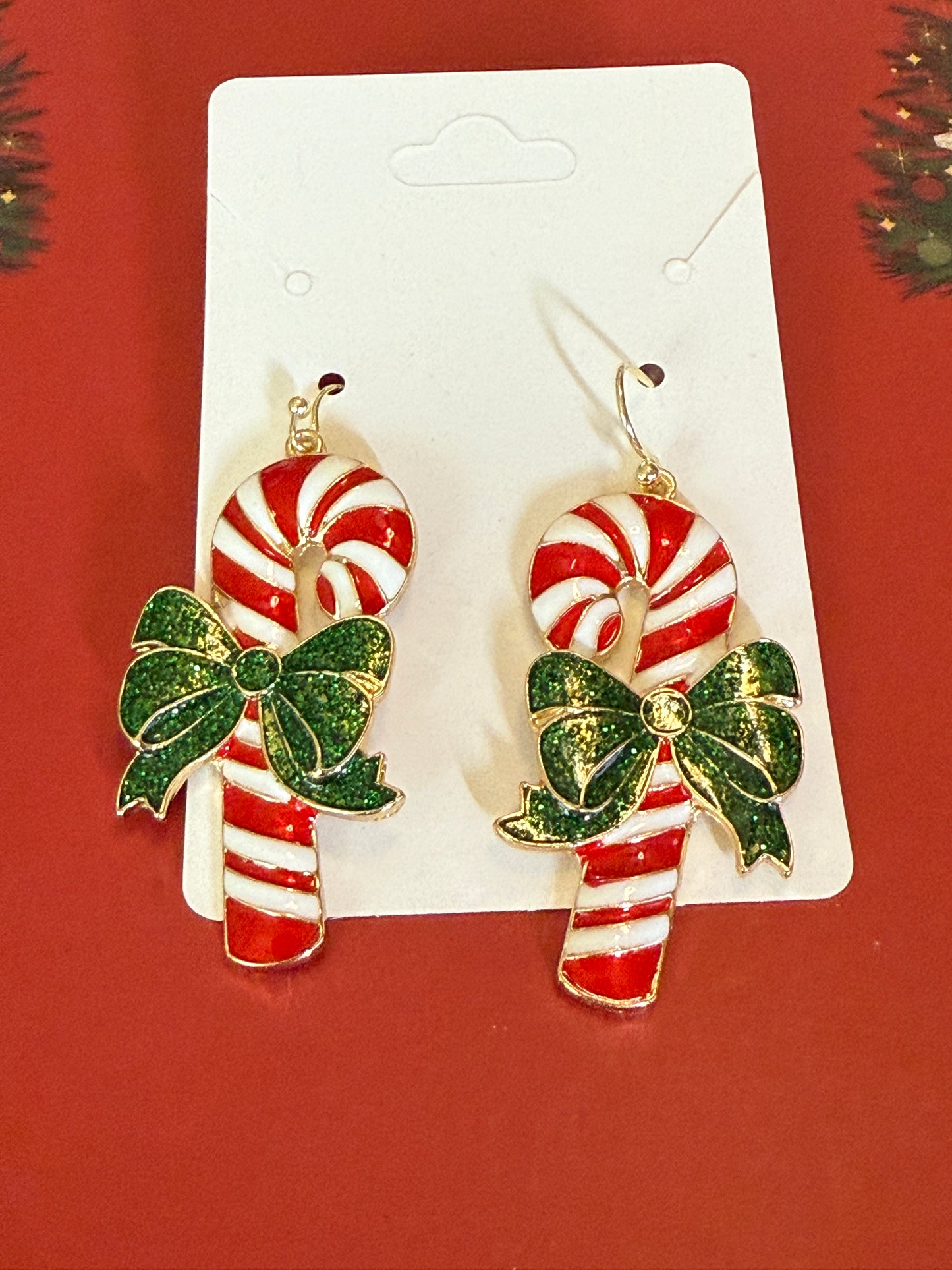 Candy Cane dangle earrings