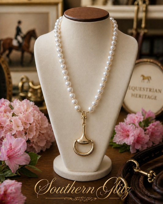 Gold Horse Pendant Necklace, Equestrian Statement Jewelry, Western Cowgirl Necklace, Horse Lover Gift, Southern Boutique Jewelry