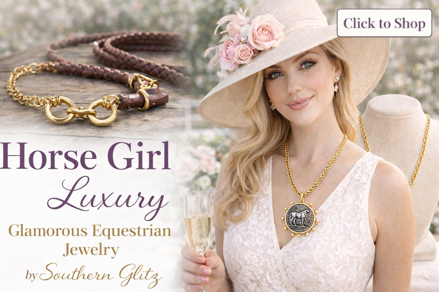 Gold Horse Pendant Necklace, Equestrian Statement Jewelry, Western Cowgirl Necklace, Horse Lover Gift, Southern Boutique Jewelry