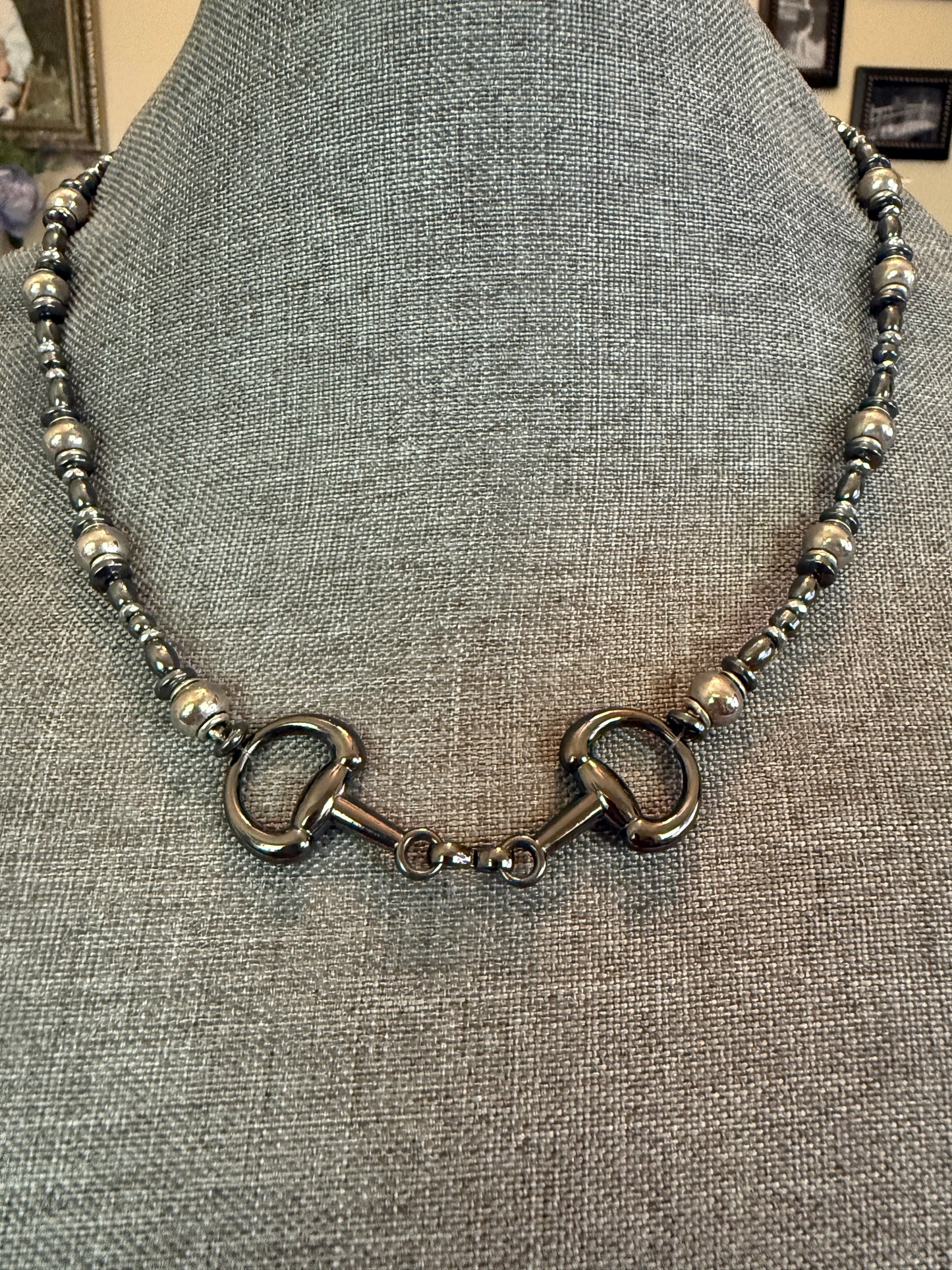 Horse snaffle bit necklace