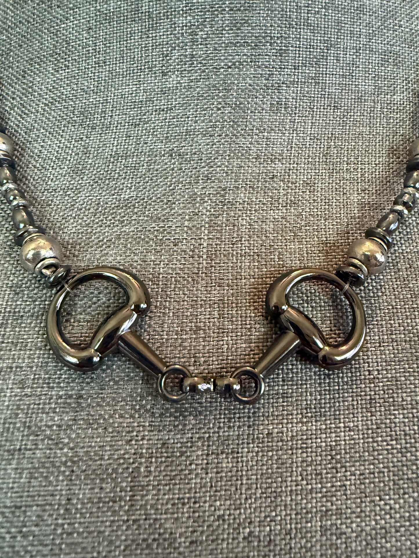 Horse snaffle bit necklace