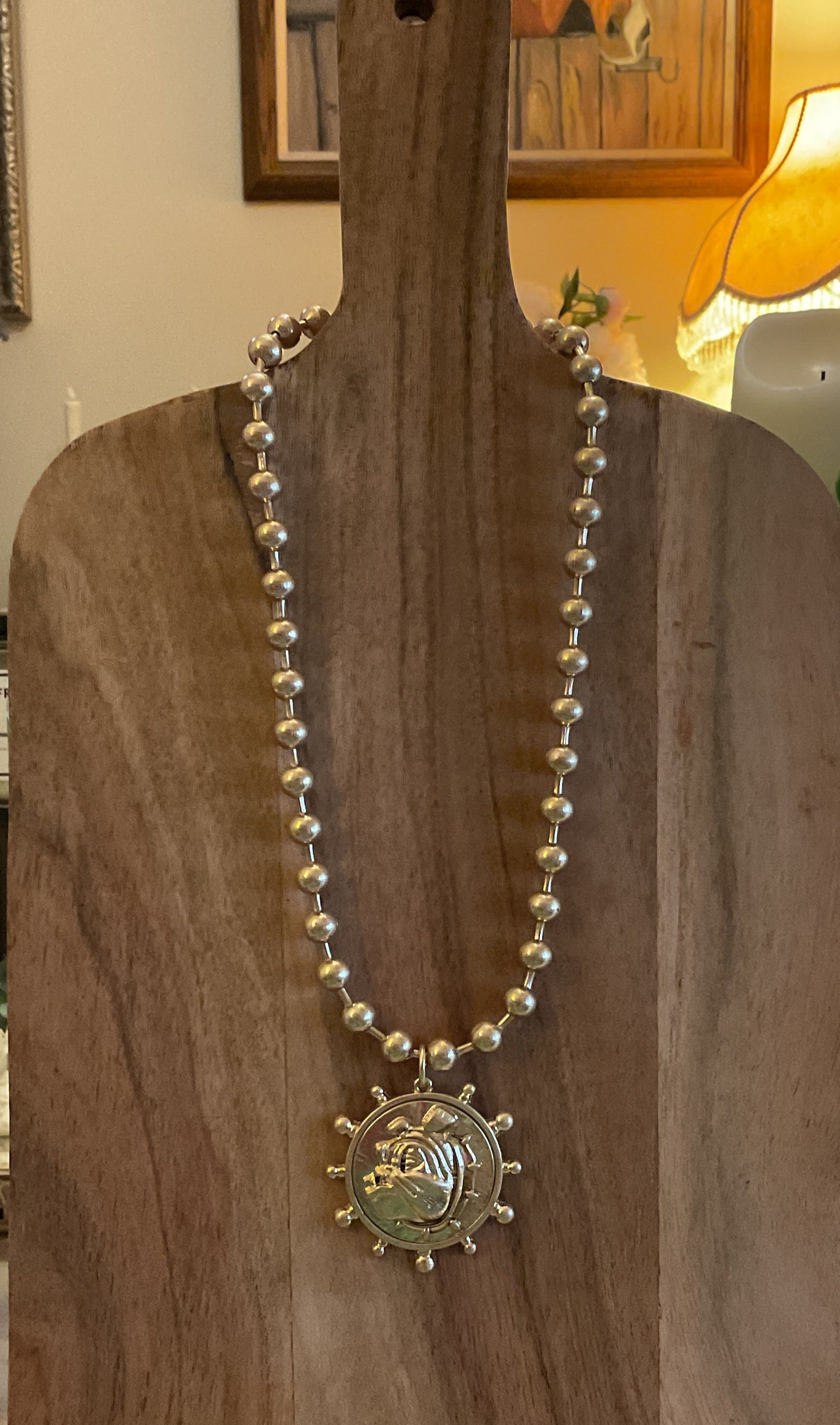 Gold bulldog Pendant Necklace for game day