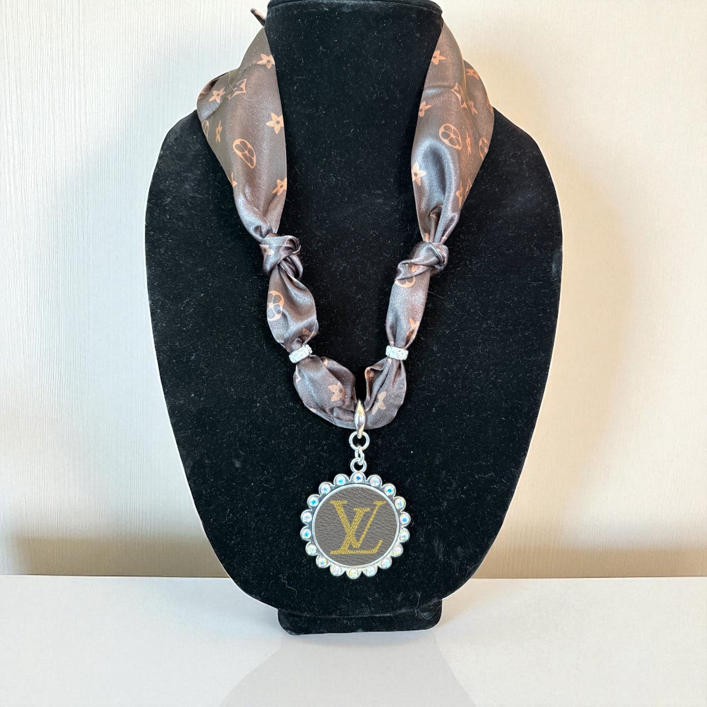 Luxury inspired scarf necklace