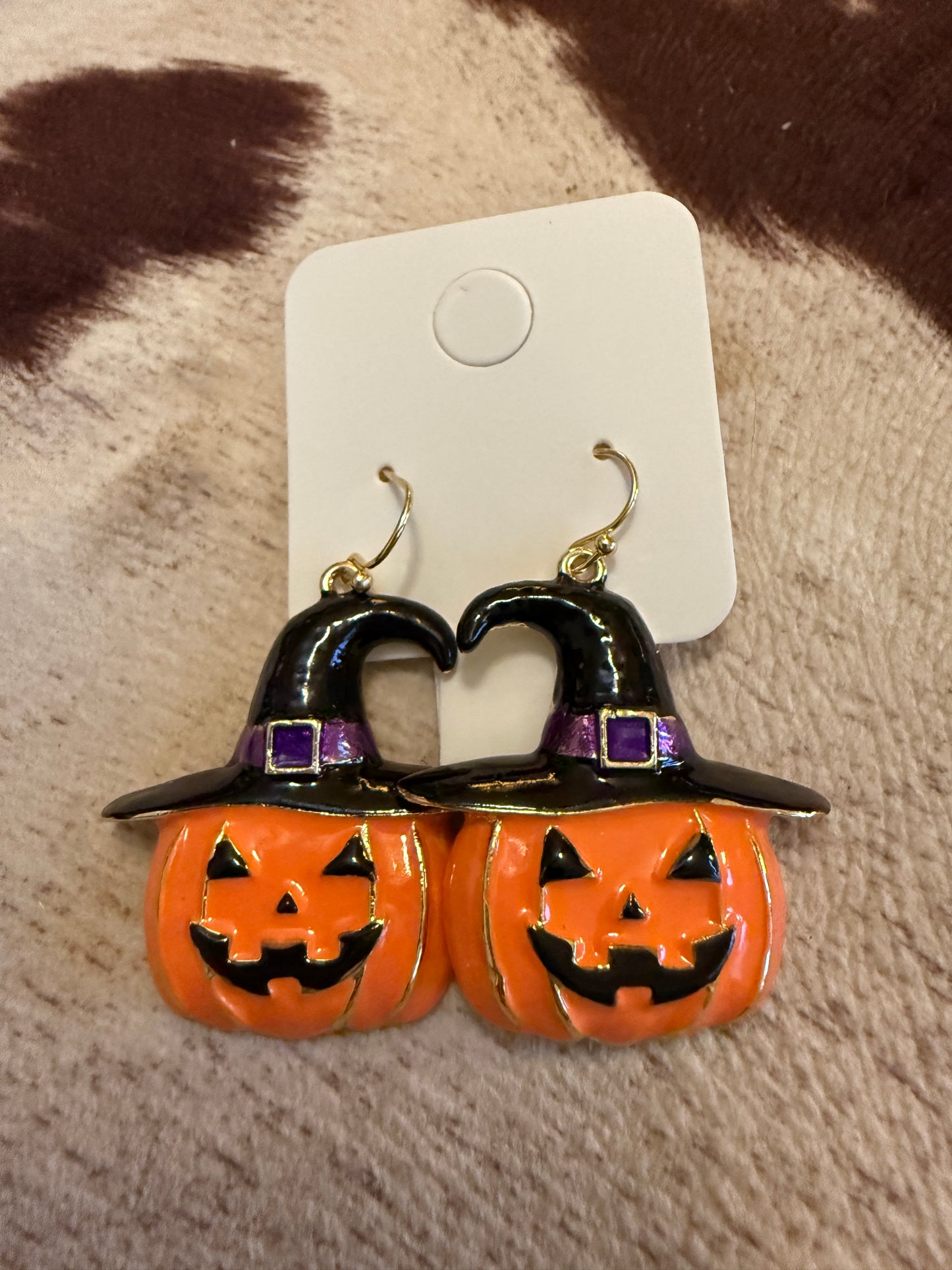 Halloween pumpkin earrings