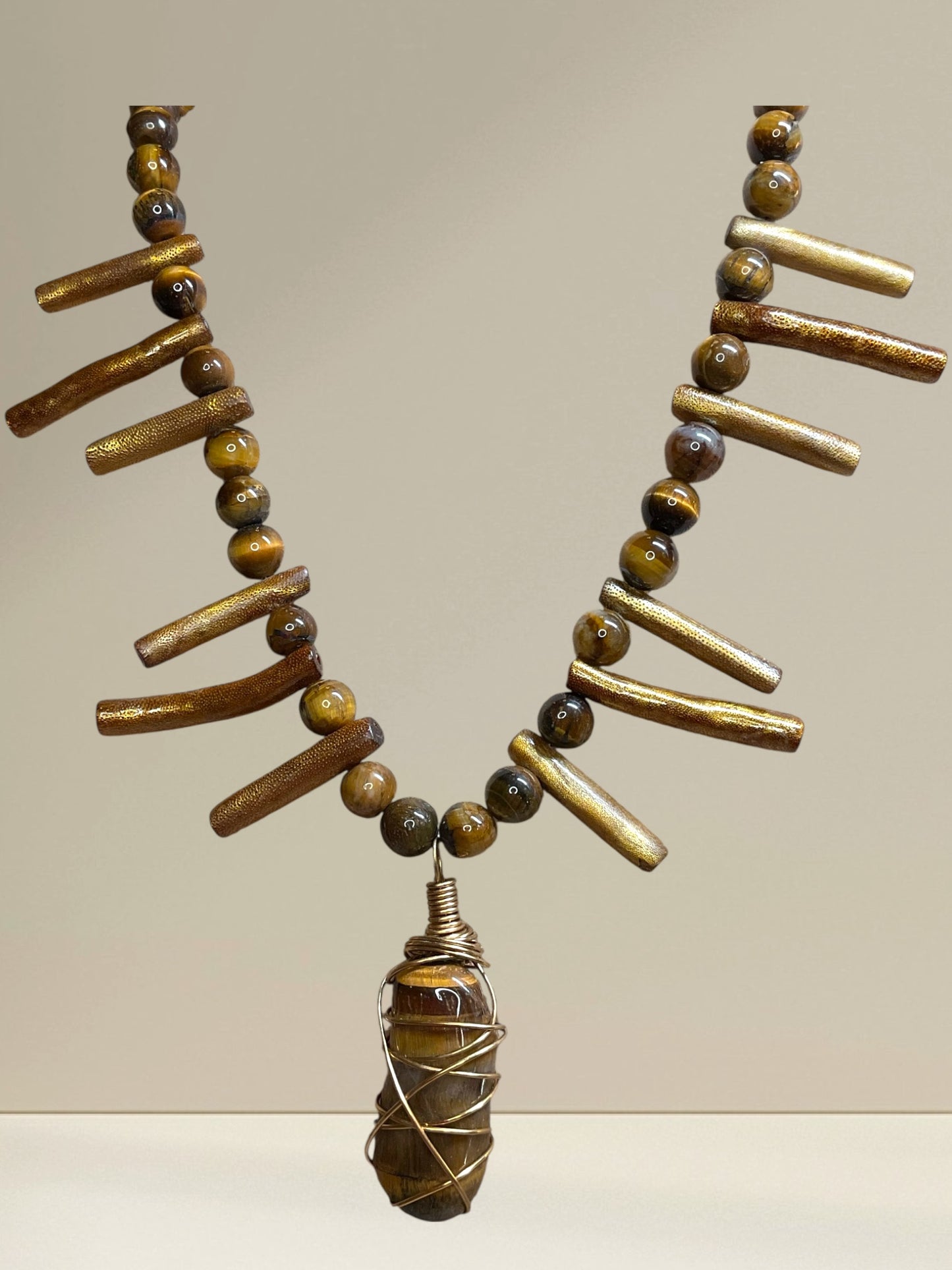 Brown colors Boho necklace