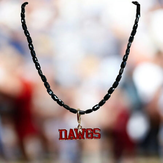 Bulldog beaded  necklace