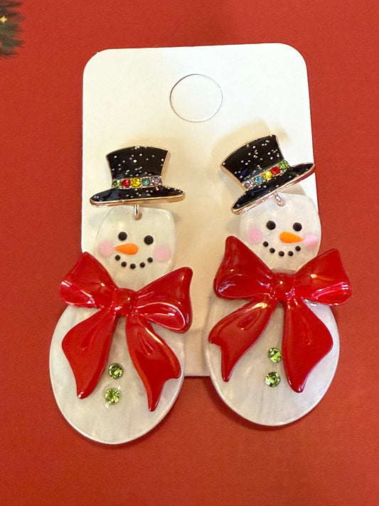 Snowman Earrings