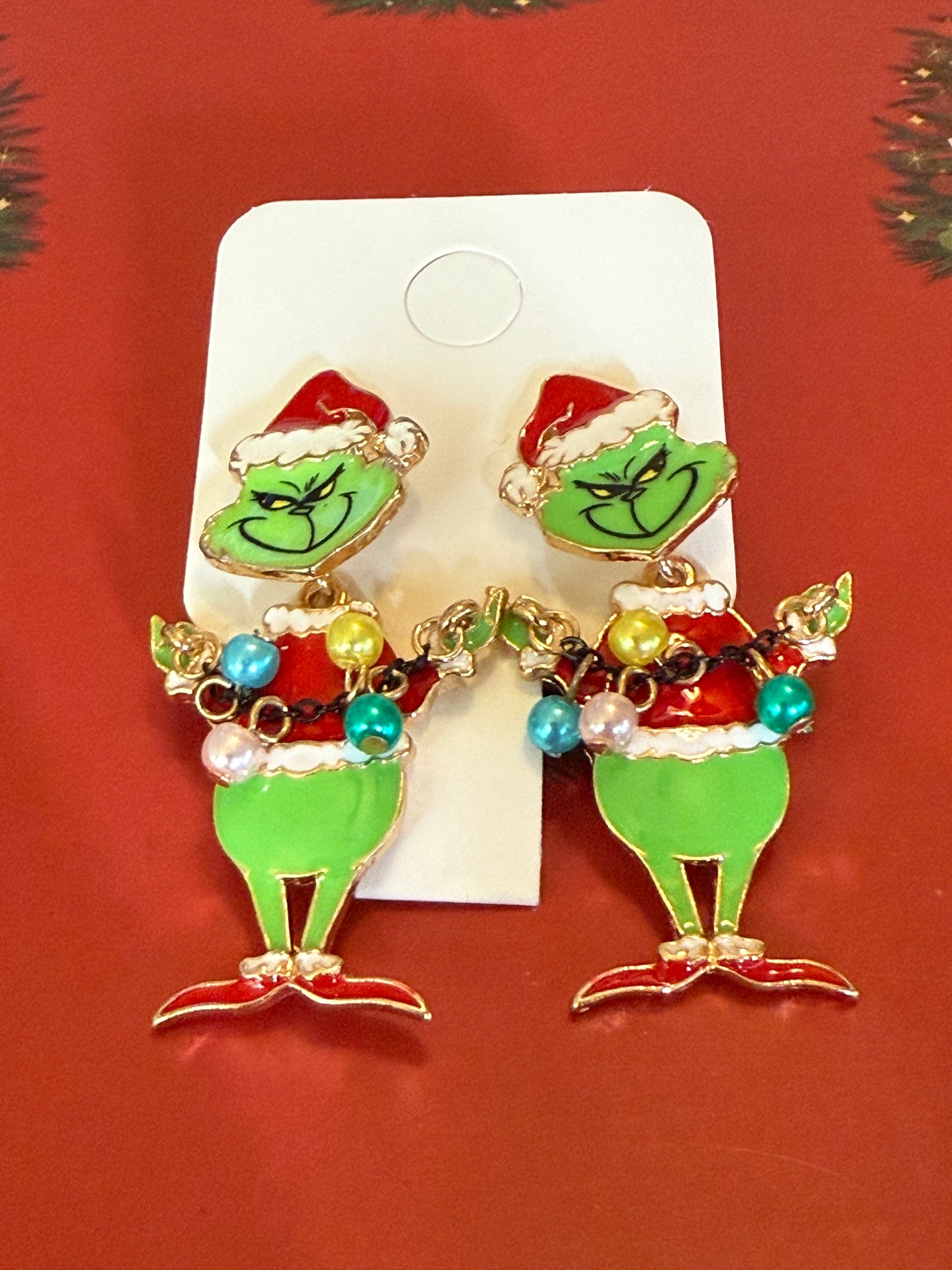 Grinch Dangle Earrings