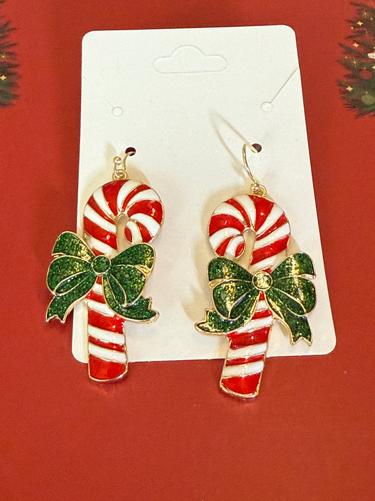 Candy Cane dangle earrings