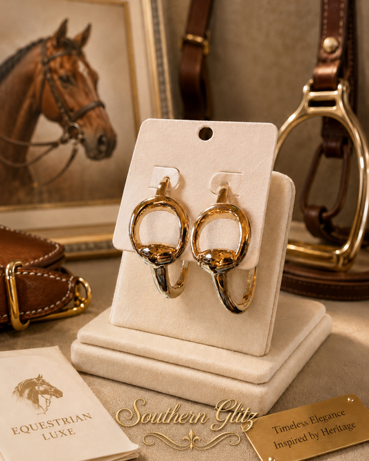 Gold Horse Bit Hoop Earrings, Equestrian Statement Earrings, Snaffle Bit Jewelry, Horse Lover Gift