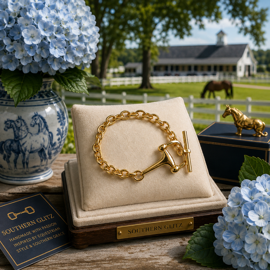 Gold Horse Bit Bracelet, Equestrian Toggle Bracelet, Snaffle Bit Jewelry, Horse Lover Gift, English Riding Bracelet