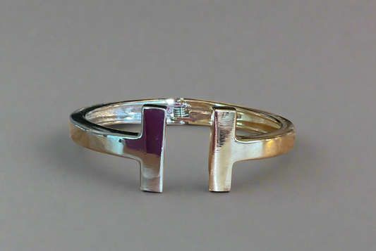 Two tone cuff bracelet